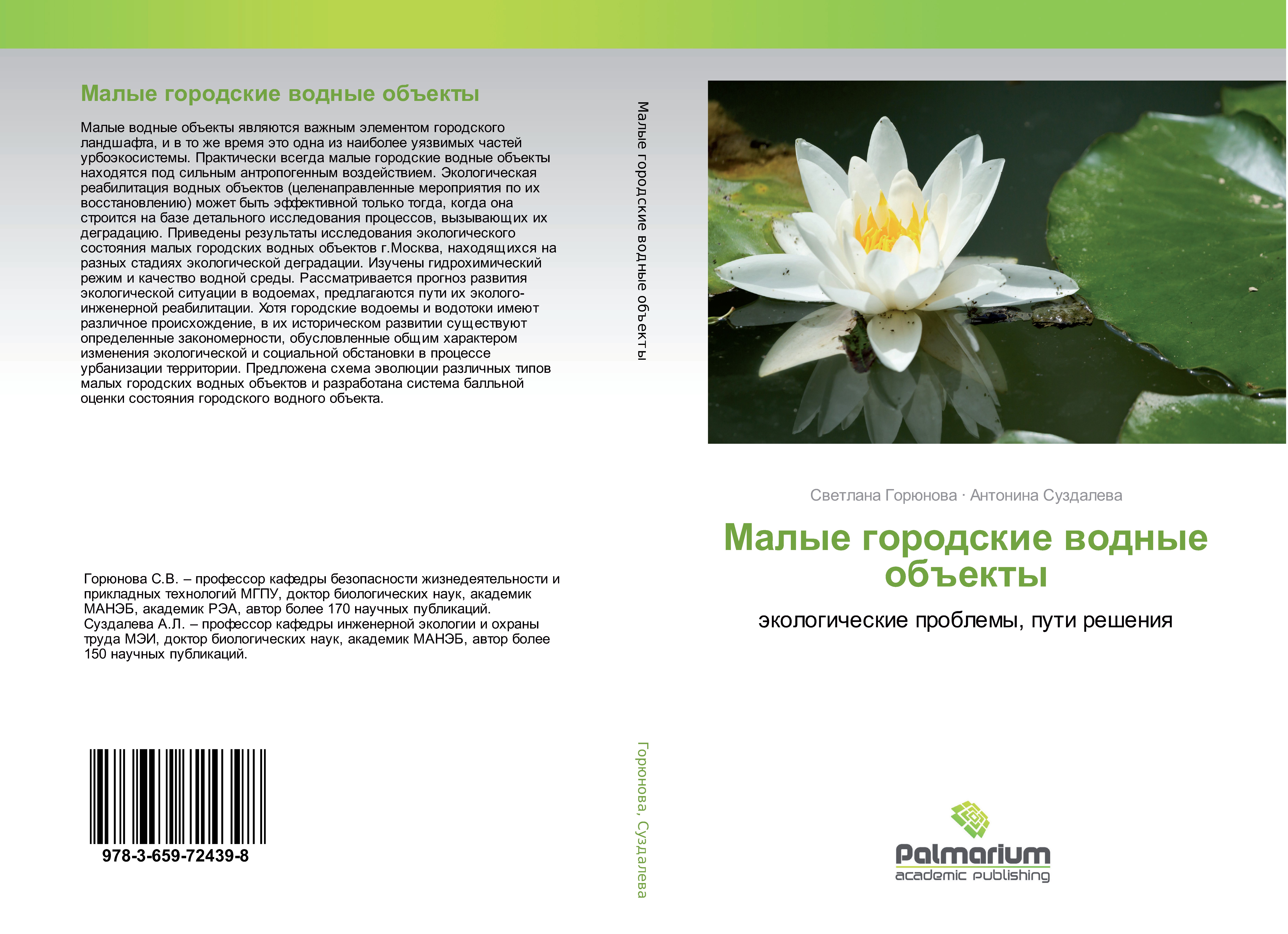 Монография С.Горюновой, А.Суздалевой  «Малые городские водные объекты: экологические проблемы, пути решения»